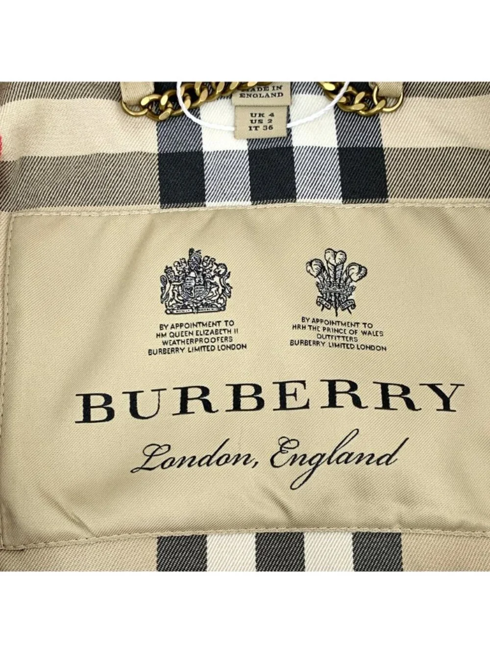 Burberry Brown Cotton Double-Breasted Trench Coat - Picture 7 of 7